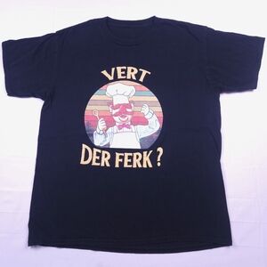 Unisex Black Graphic T-Shirt